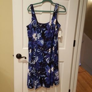 Dressbarn blue flowerprint dress Sz 16